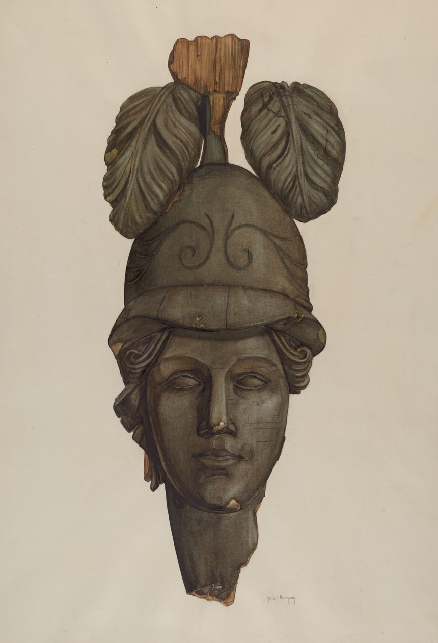 Cabeza de una estatua: Minerva de Helen Bronson