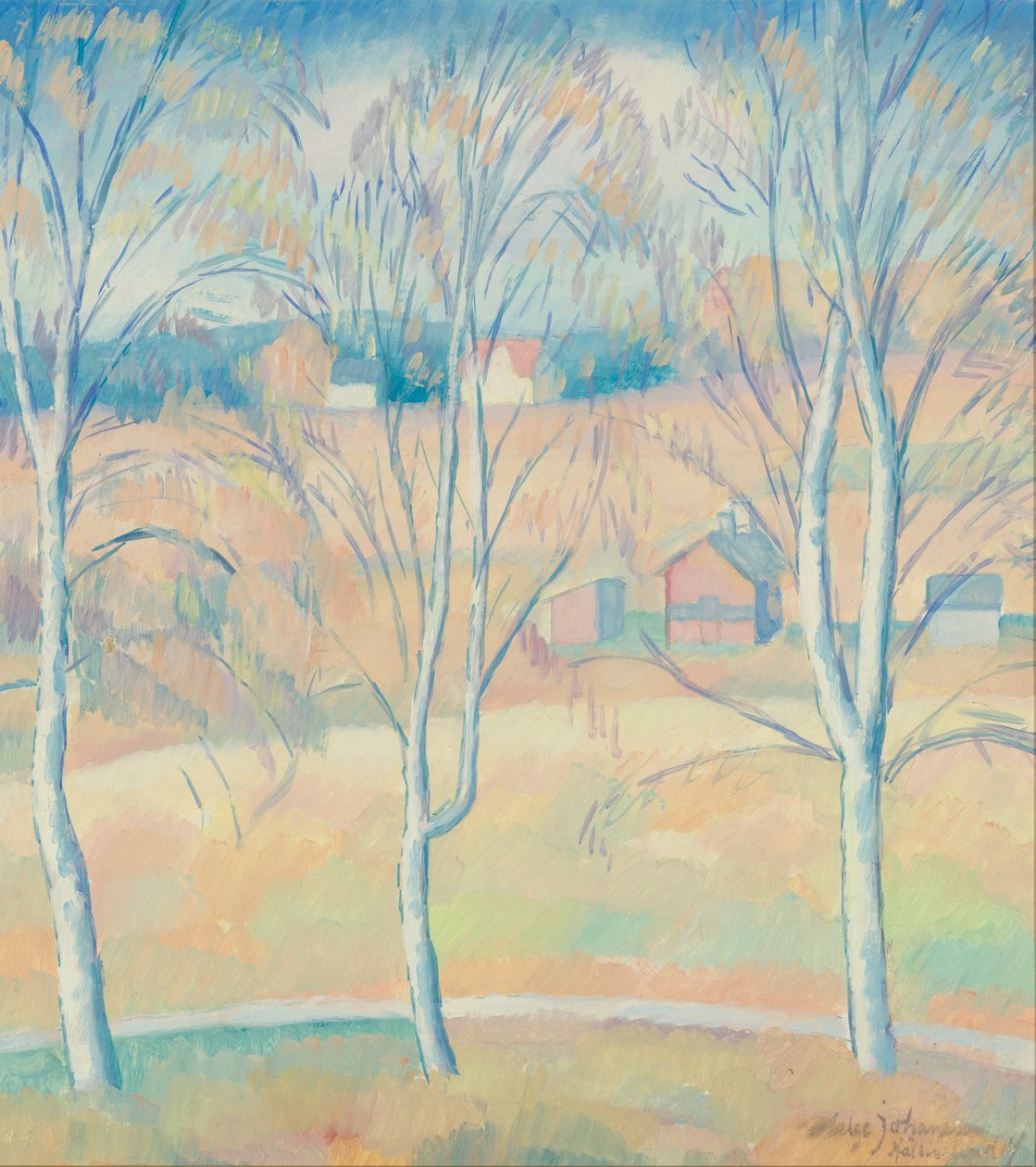 Paisaje de primavera Halsingland de Helge Johansson
