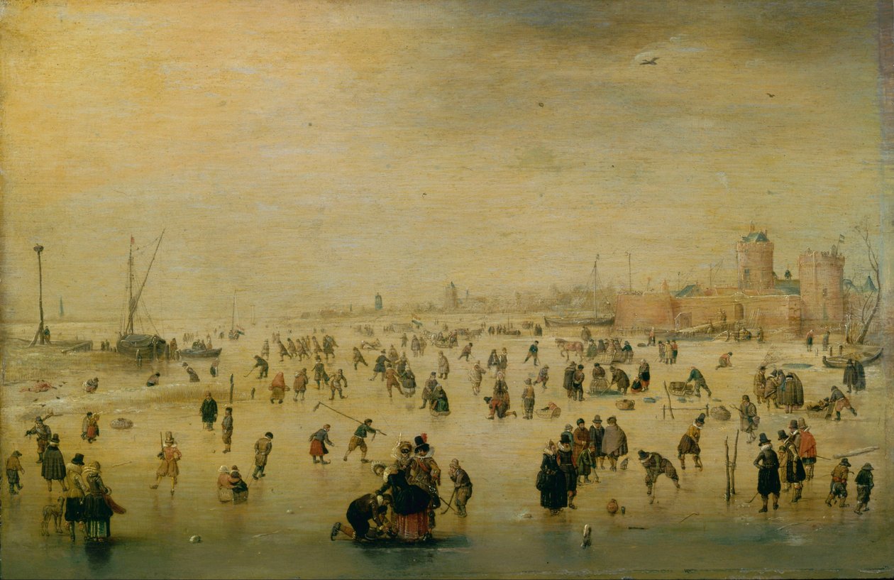 Escena de patinaje de Hendrick Avercamp