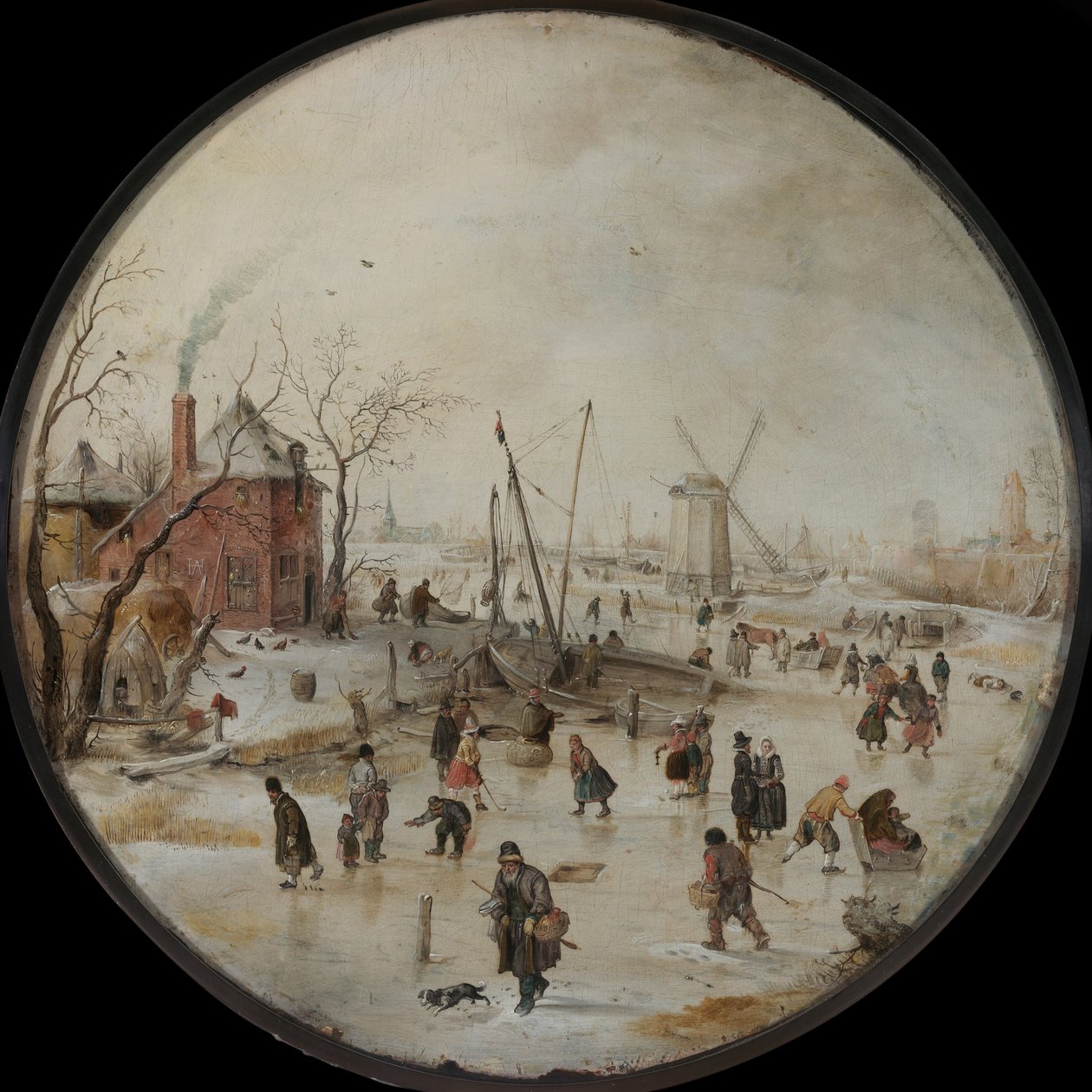 Río Congelado con Patinadores de Hendrick Avercamp