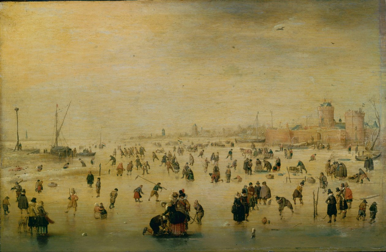 Escena de patinaje de Hendrick Avercamp