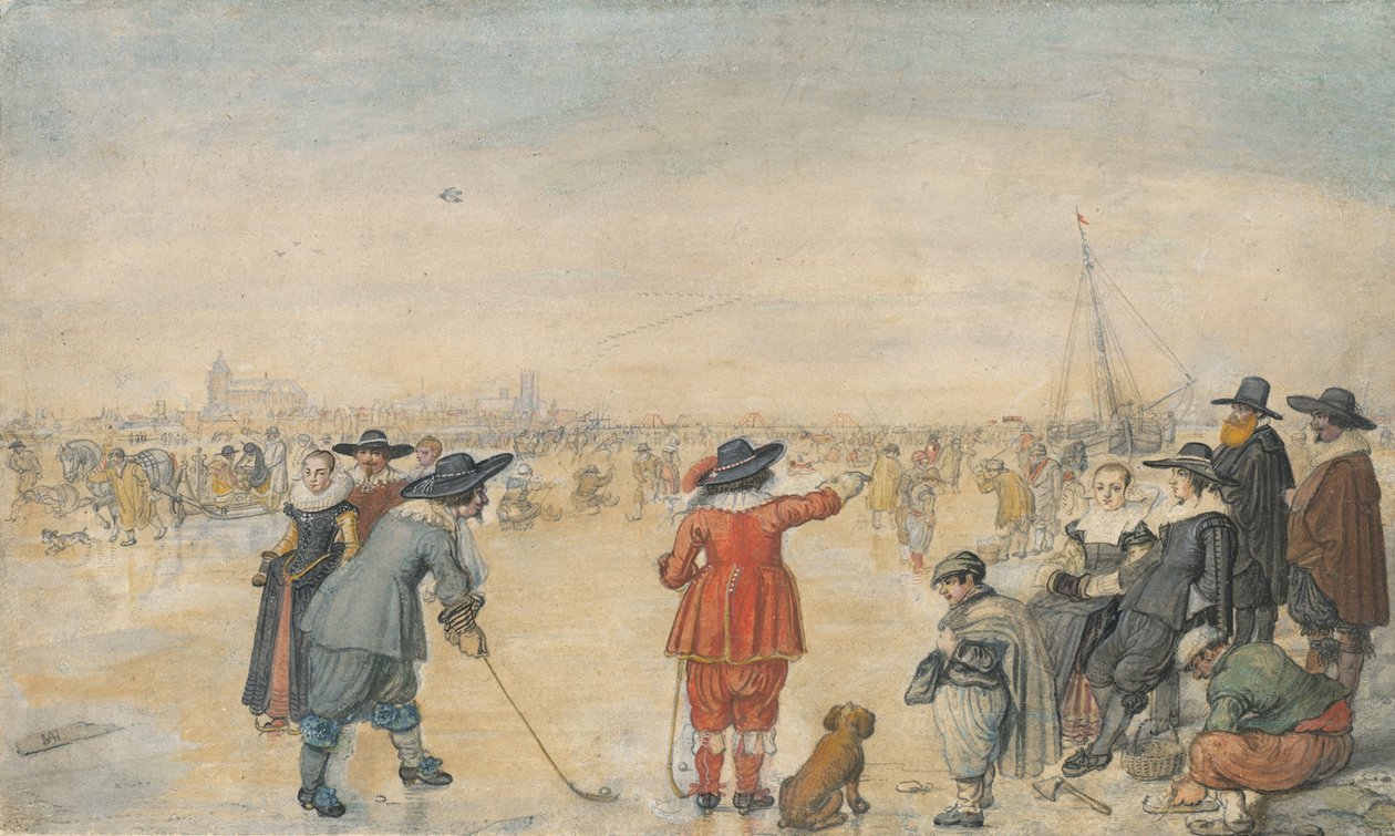 Juegos de invierno en el río Ijssel congelado de Hendrick Avercamp