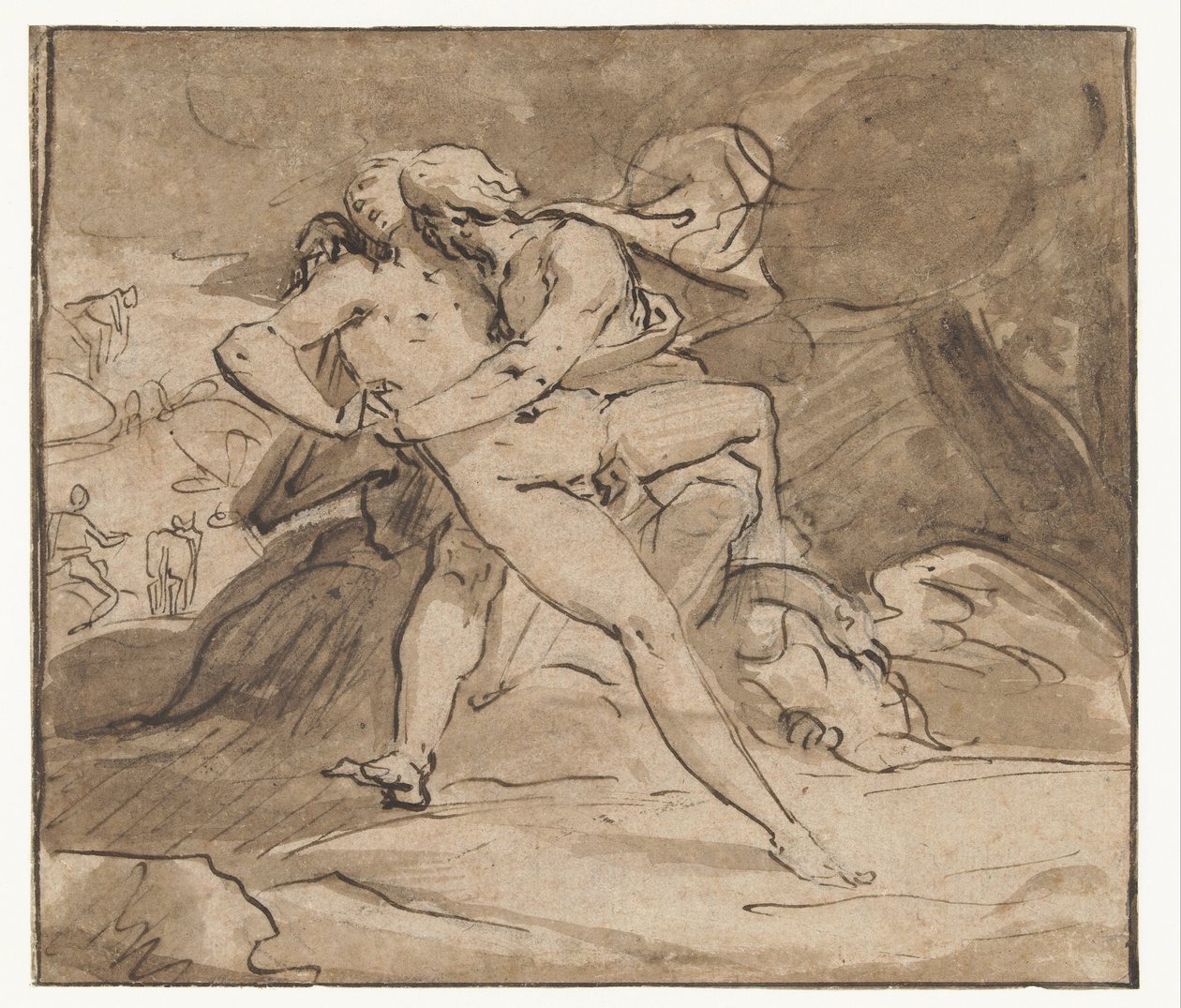 Júpiter abraza a Io de Hendrick Goltzius (school of)