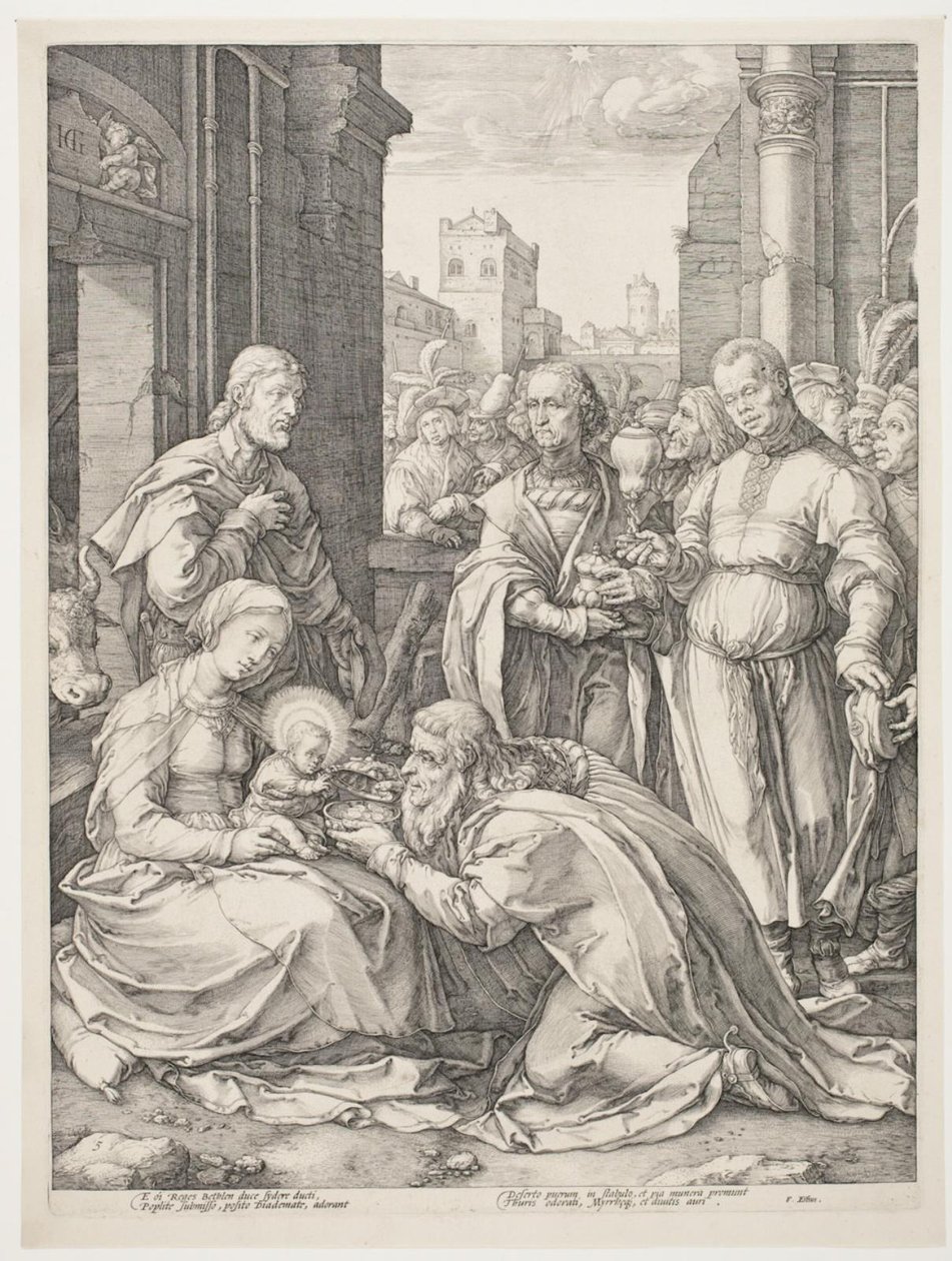 Adoración de los Magos de Hendrick Goltzius