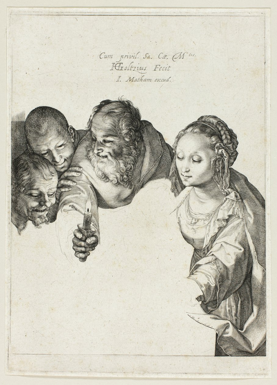 Adoración de los pastores de Hendrick Goltzius