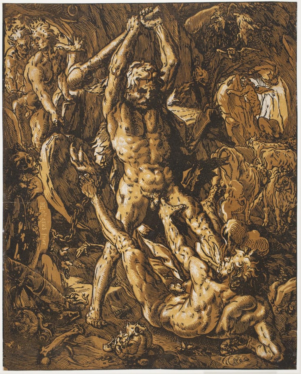 Hércules matando a Caco de Hendrick Goltzius