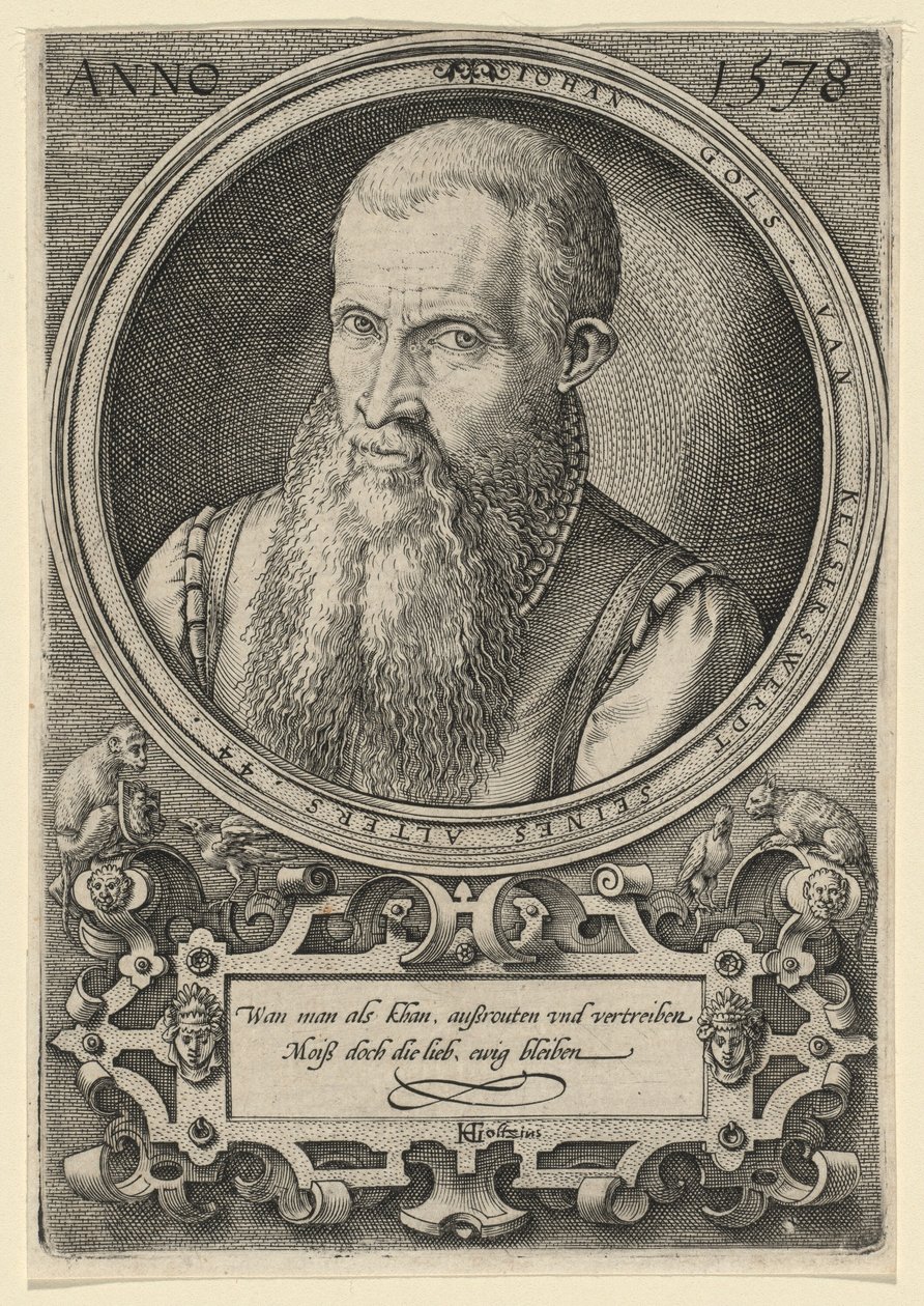 Johan Gols [El padre del artista] de Hendrick Goltzius