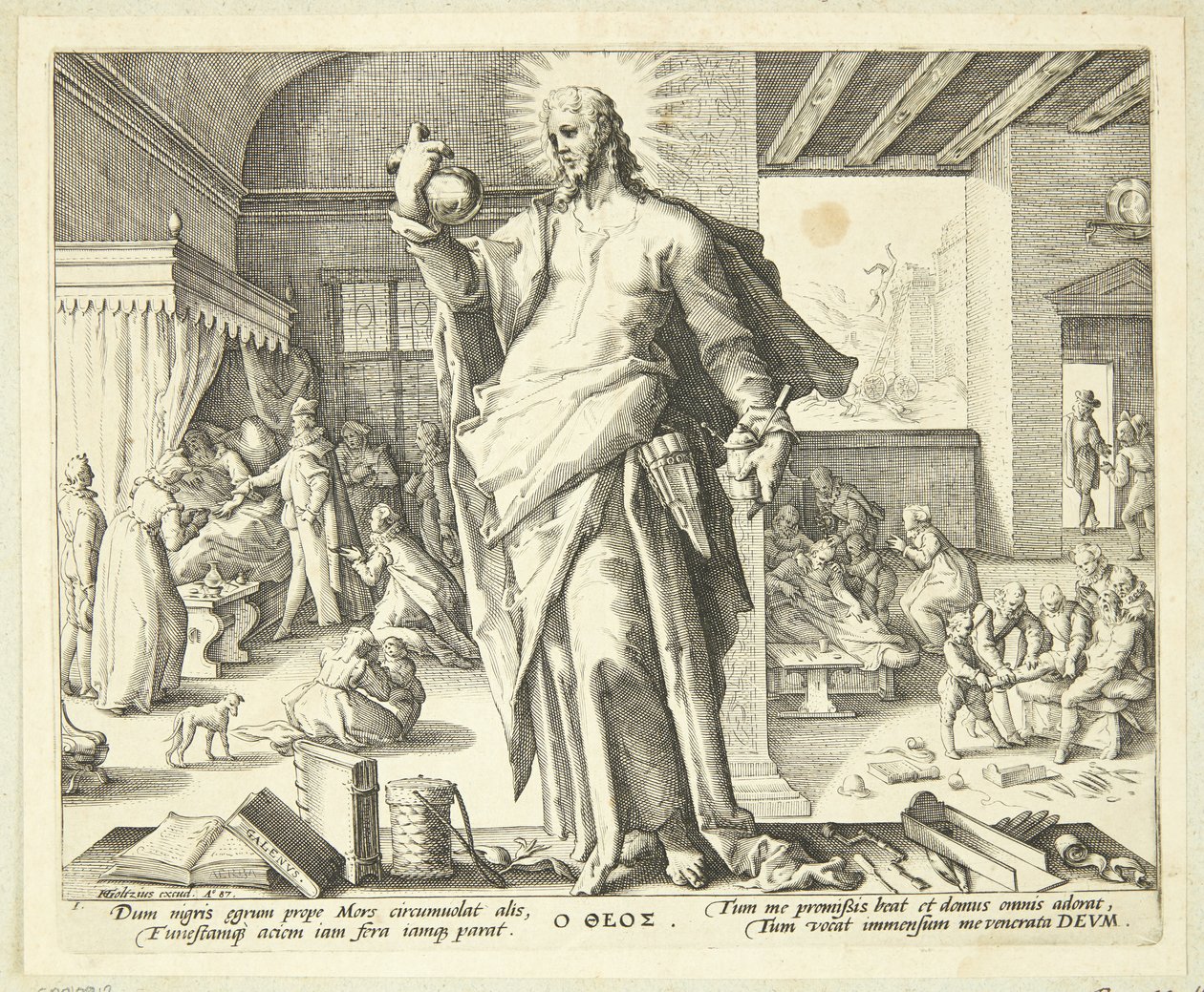 El médico como dios de Hendrick Goltzius