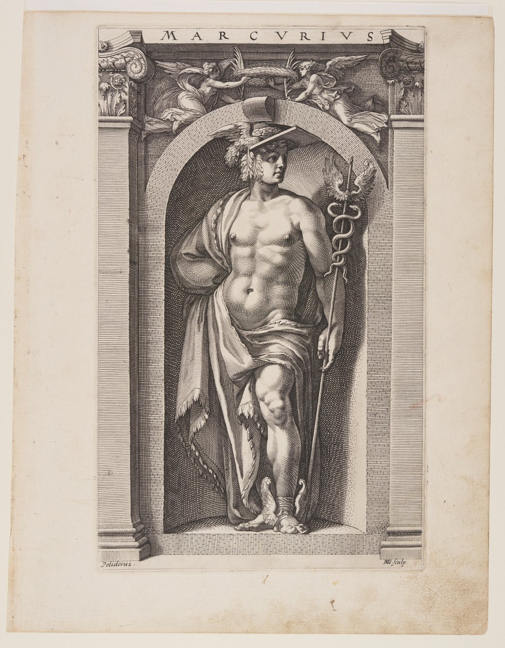 Mercurius, de Ocho dioses paganos de Hendrick Goltzius