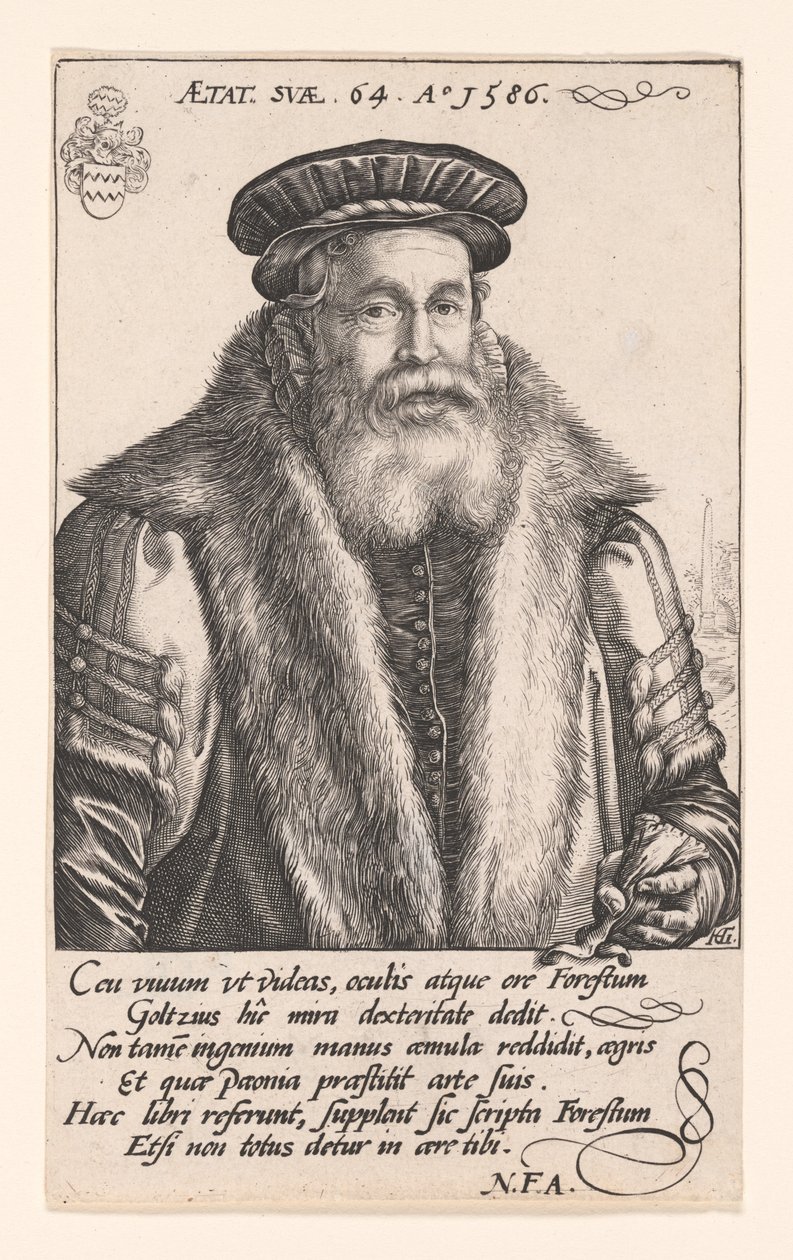 Pieter van Foreest (Petrus Forestus) de Hendrick Goltzius