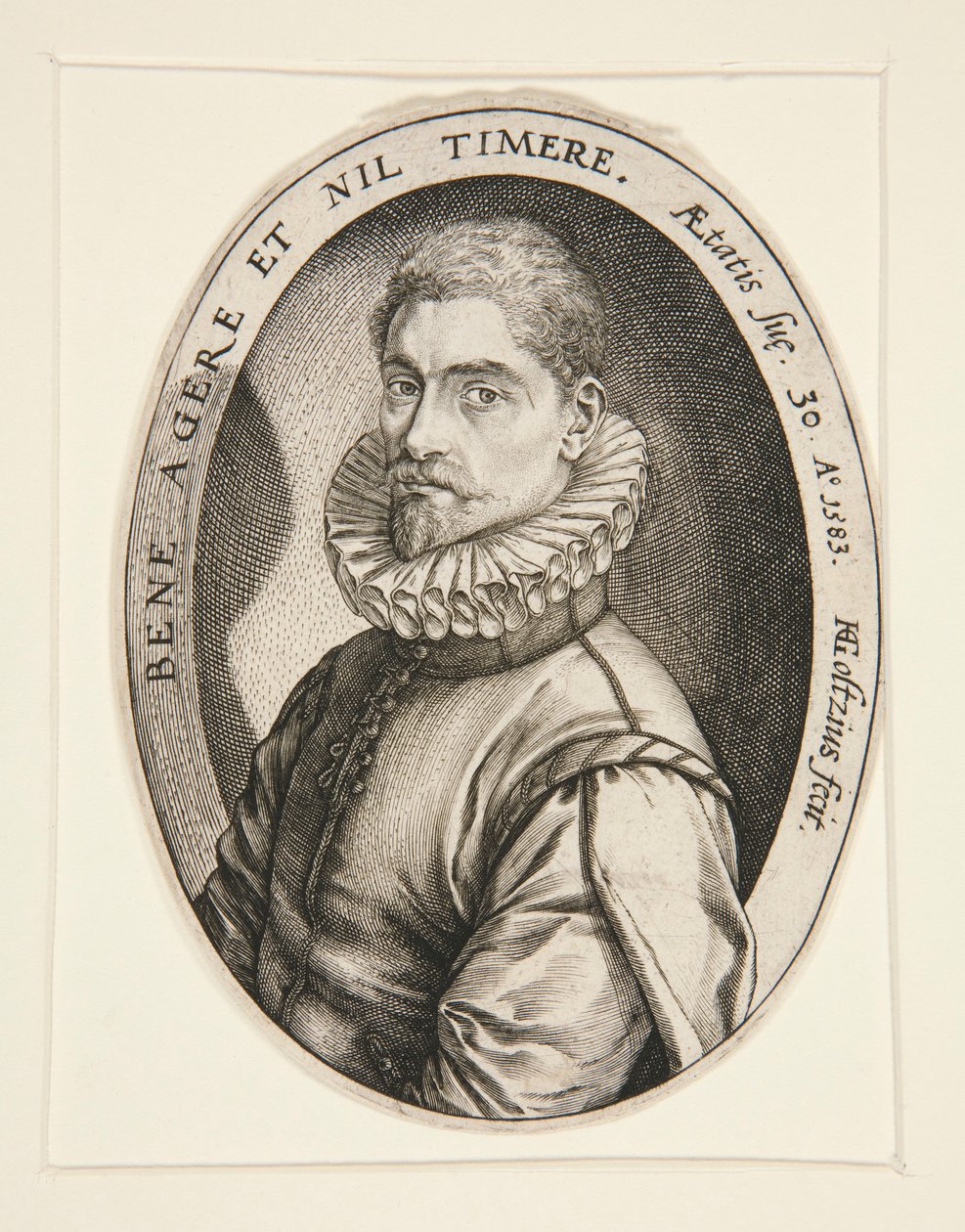 Retrato de Hieronymous Scholiers de Hendrick Goltzius