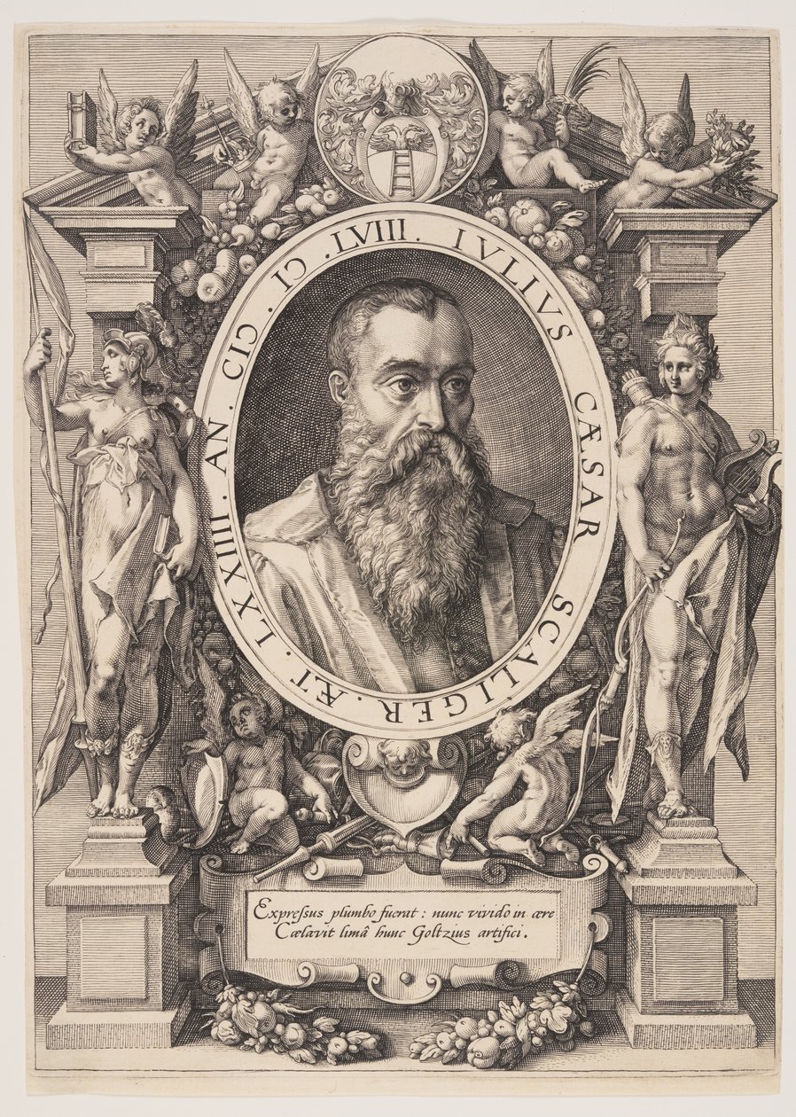 Retrato de Julio César Scaliger de Hendrick Goltzius