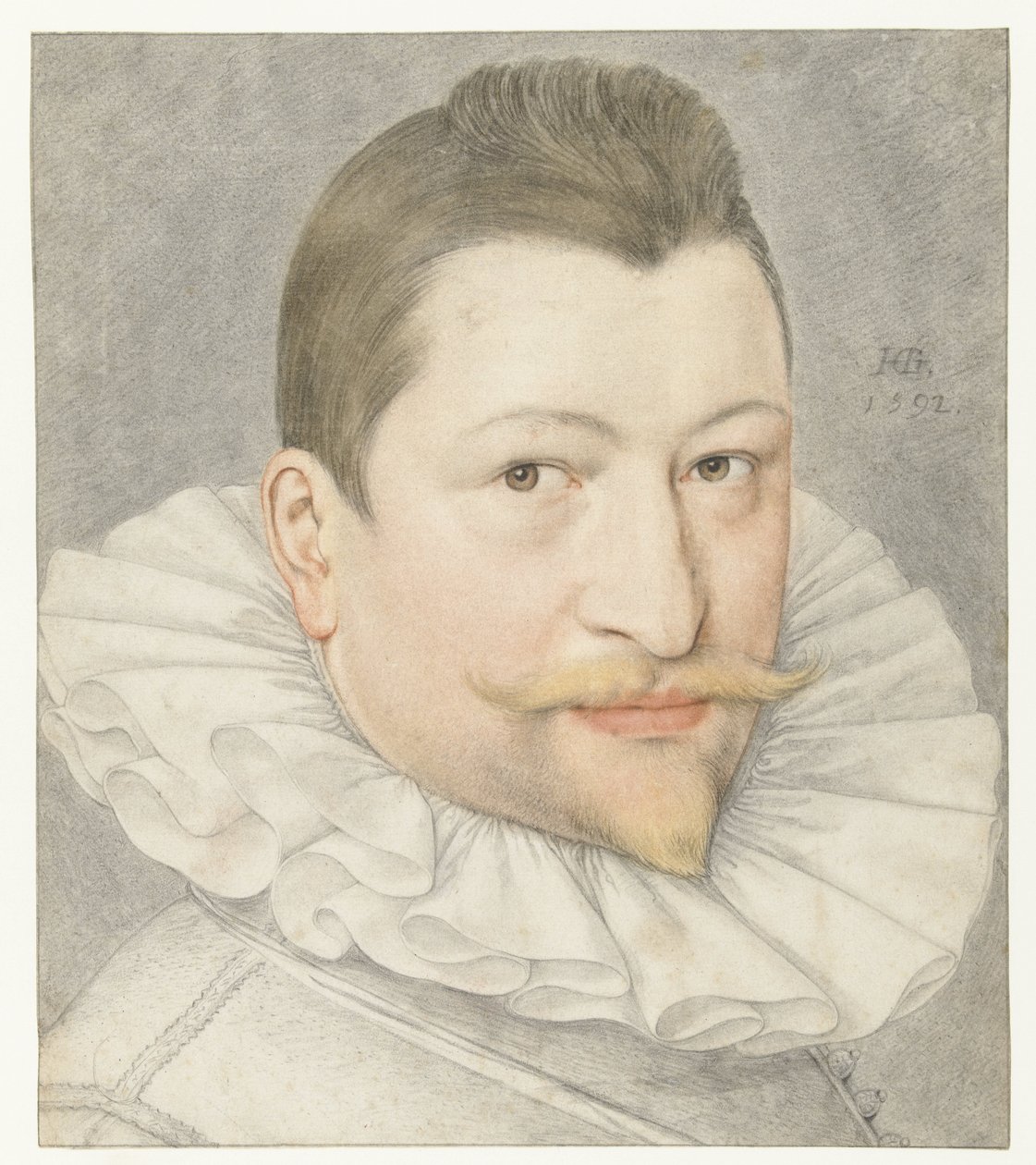 Retrato de John Sadeler I de Hendrick Goltzius