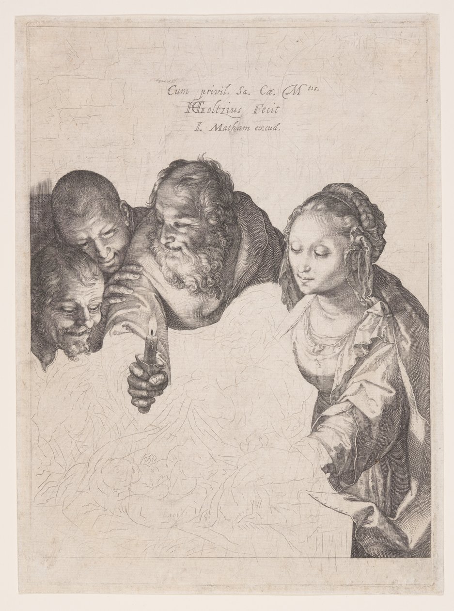 Adoración de los pastores de Hendrick Goltzius