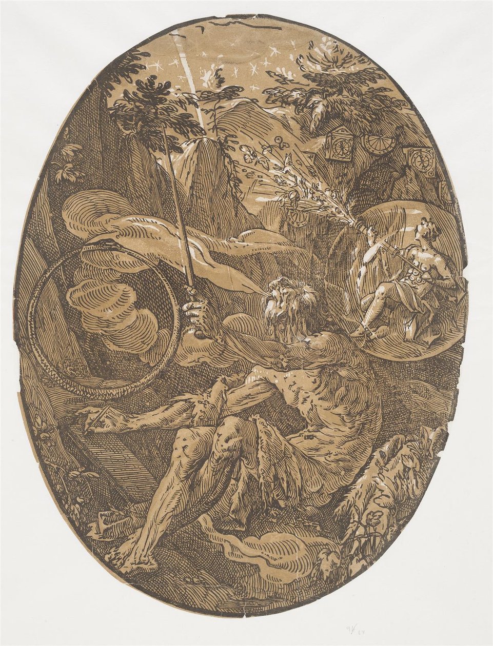 La Cueva de la Eternidad (El Mago) de Hendrick Goltzius