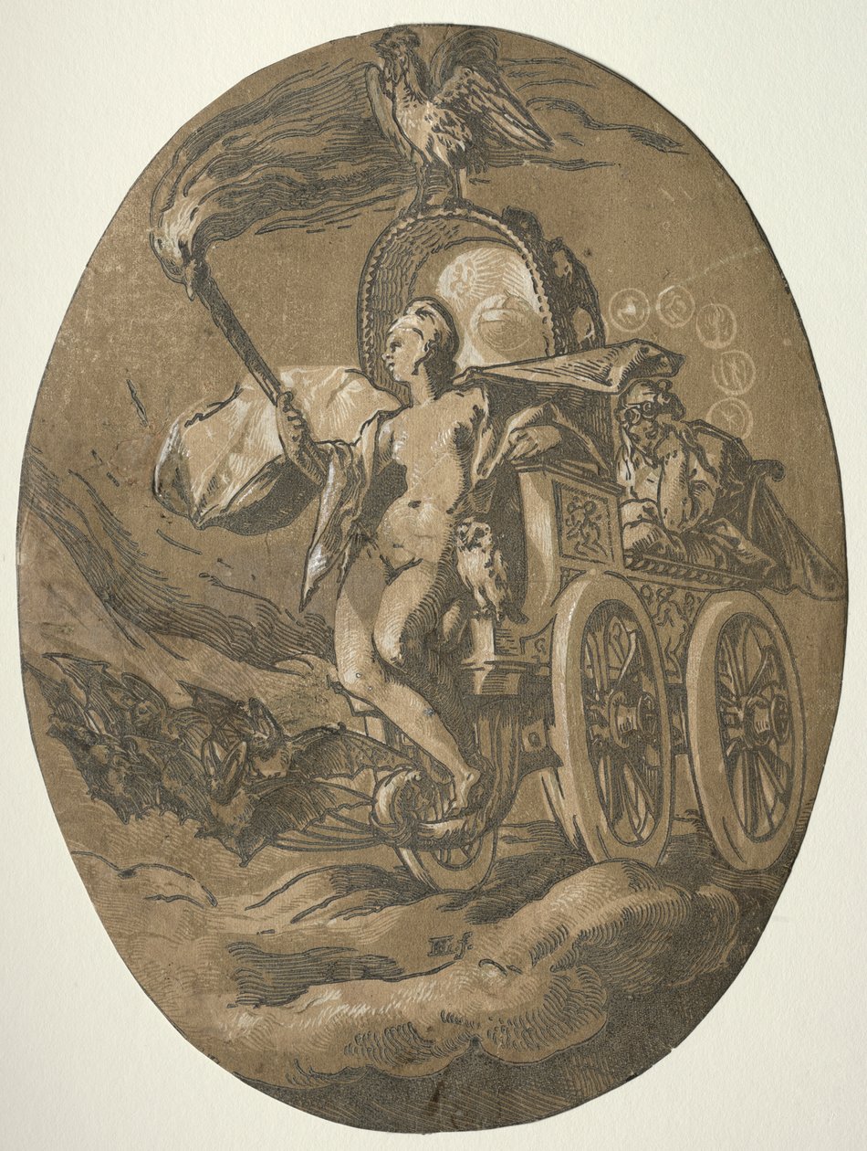 Las deidades: Nox de Hendrick Goltzius