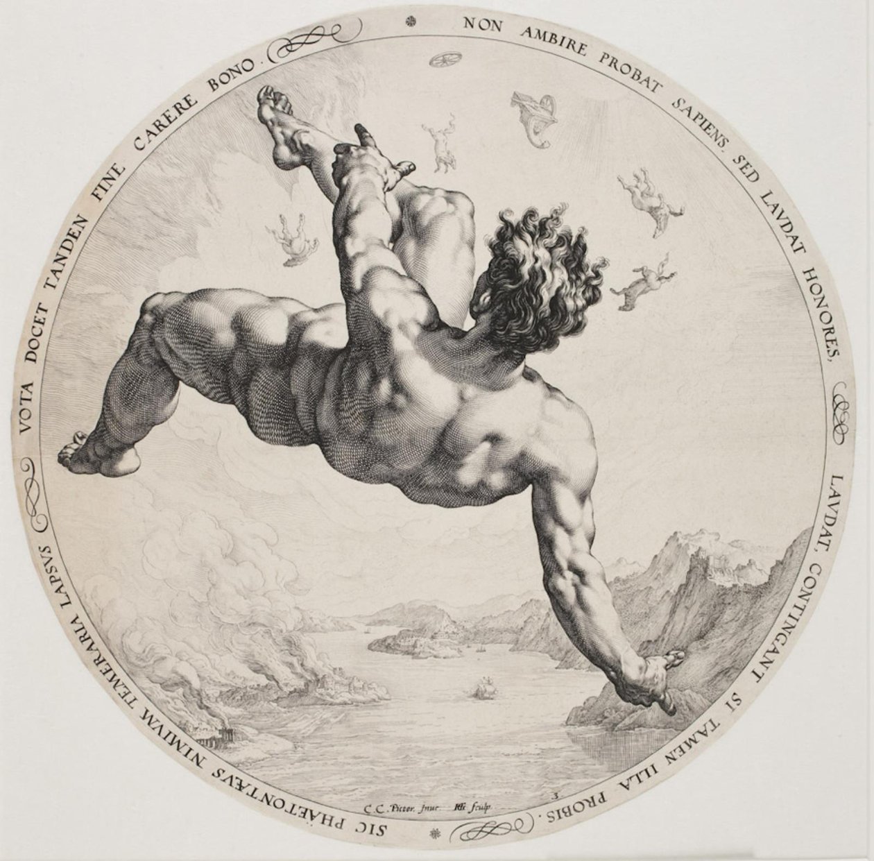 Los cuatro desgraciados - Faetón de Hendrick Goltzius