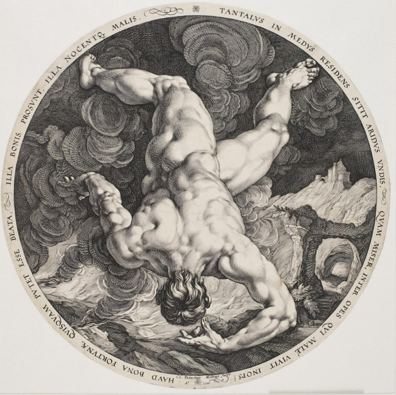 Los Cuatro Desgraciados - Tántalo de Hendrick Goltzius