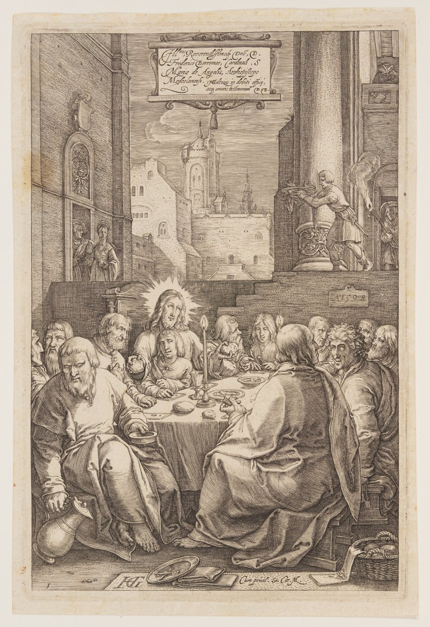 La Última Cena, de La Pasión de Hendrick Goltzius