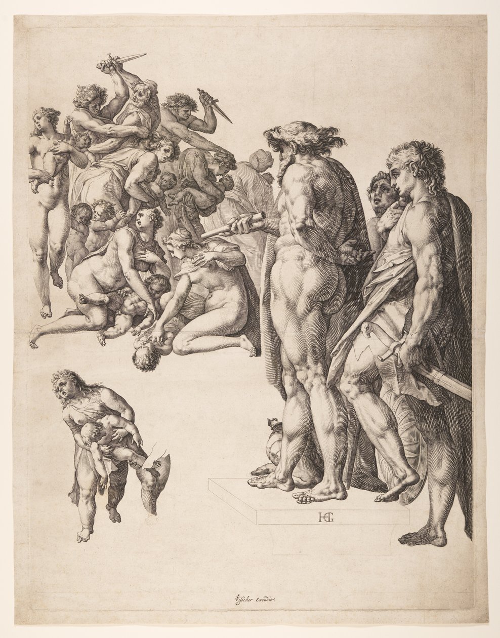 La masacre de los inocentes de Hendrick Goltzius