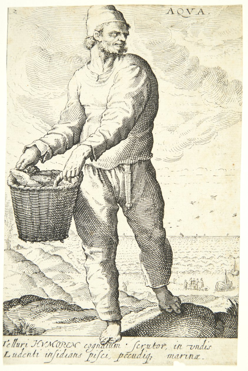 Agua (Aqua) de Hendrick Goltzius