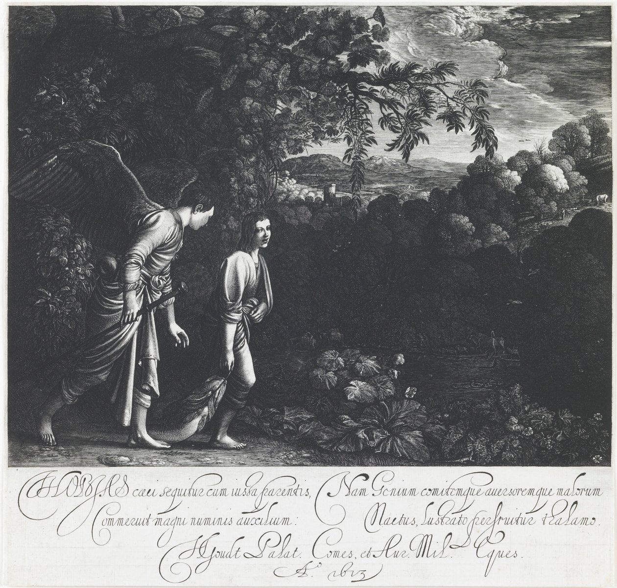 Tobías con el Ángel de Hendrick Goudt
