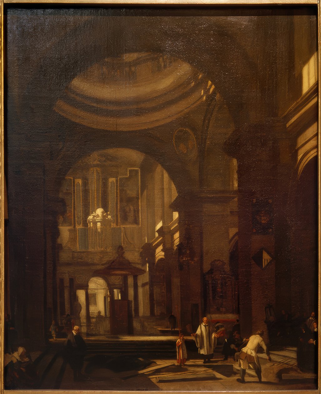 Interior de una iglesia de cúpula católica de Hendrick Jurianesz van Streek