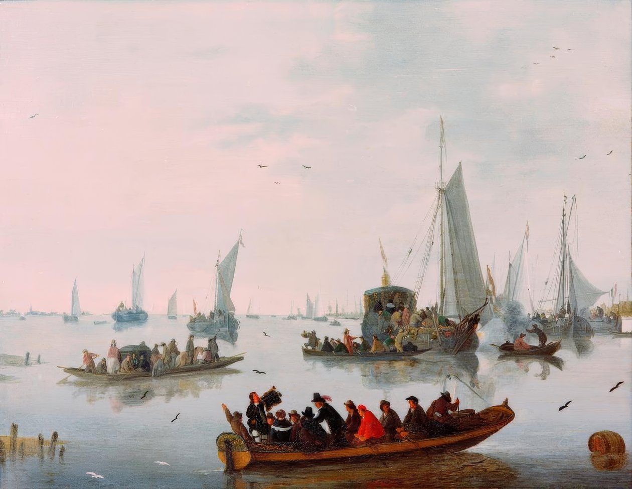 Recepción festiva de un yate estatal de Hendrick de Meyer