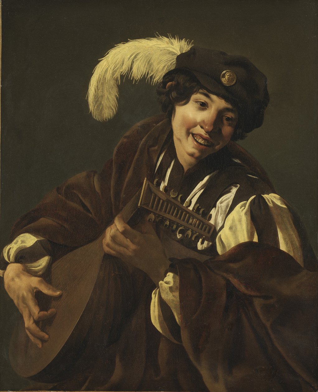 Niño tocando el Laúd, 1620s de Hendrick ter Brugghen