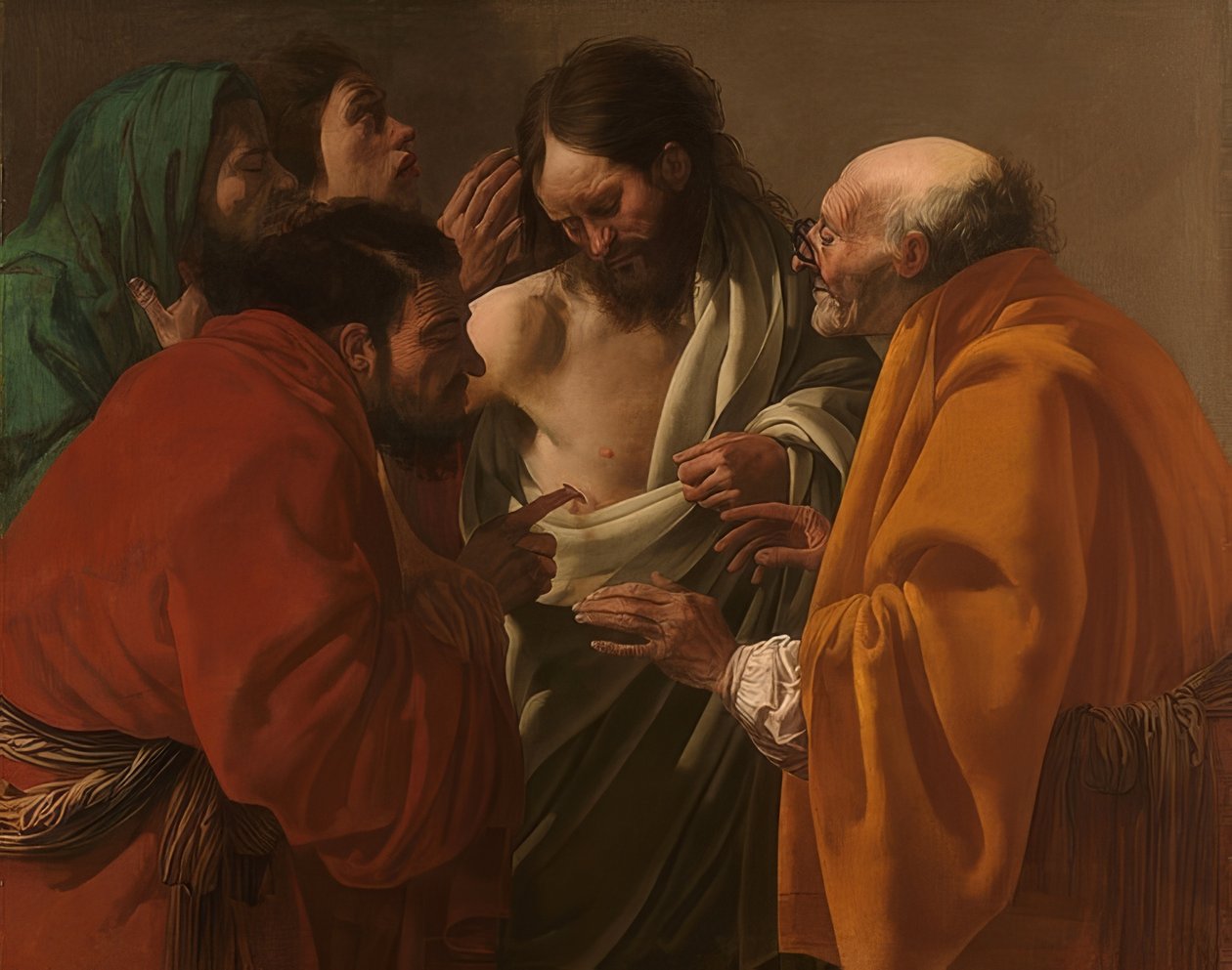 El incrédulo Tomás. Alrededor de 1622 de Hendrick ter Brugghen