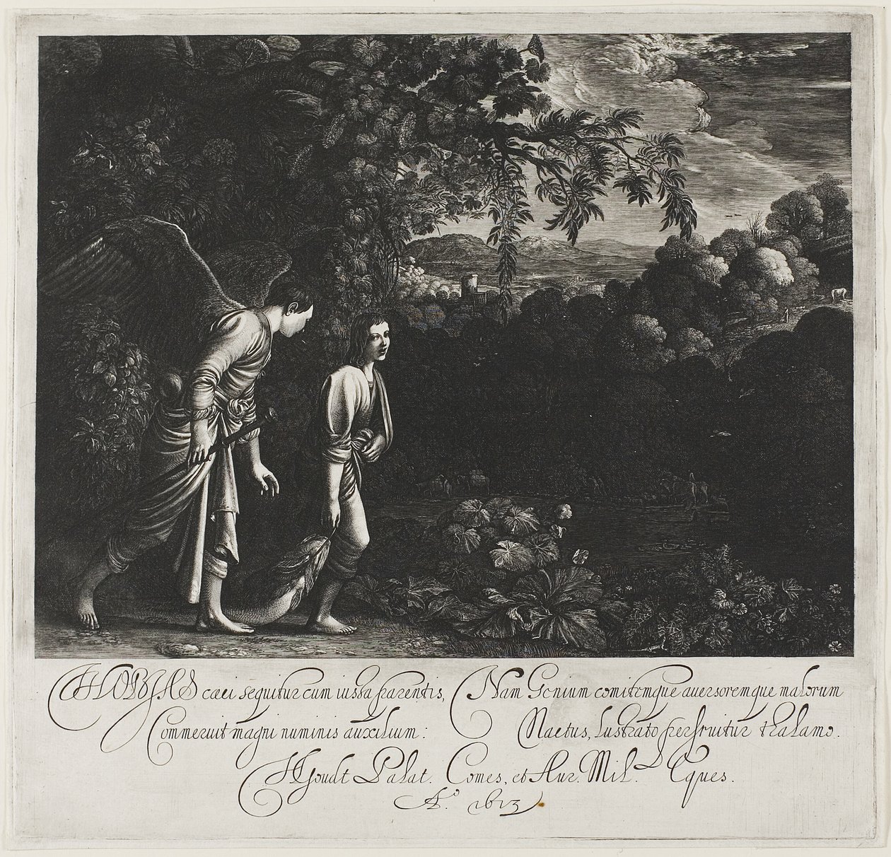 Tobías y el ángel de Hendrick von Goudt