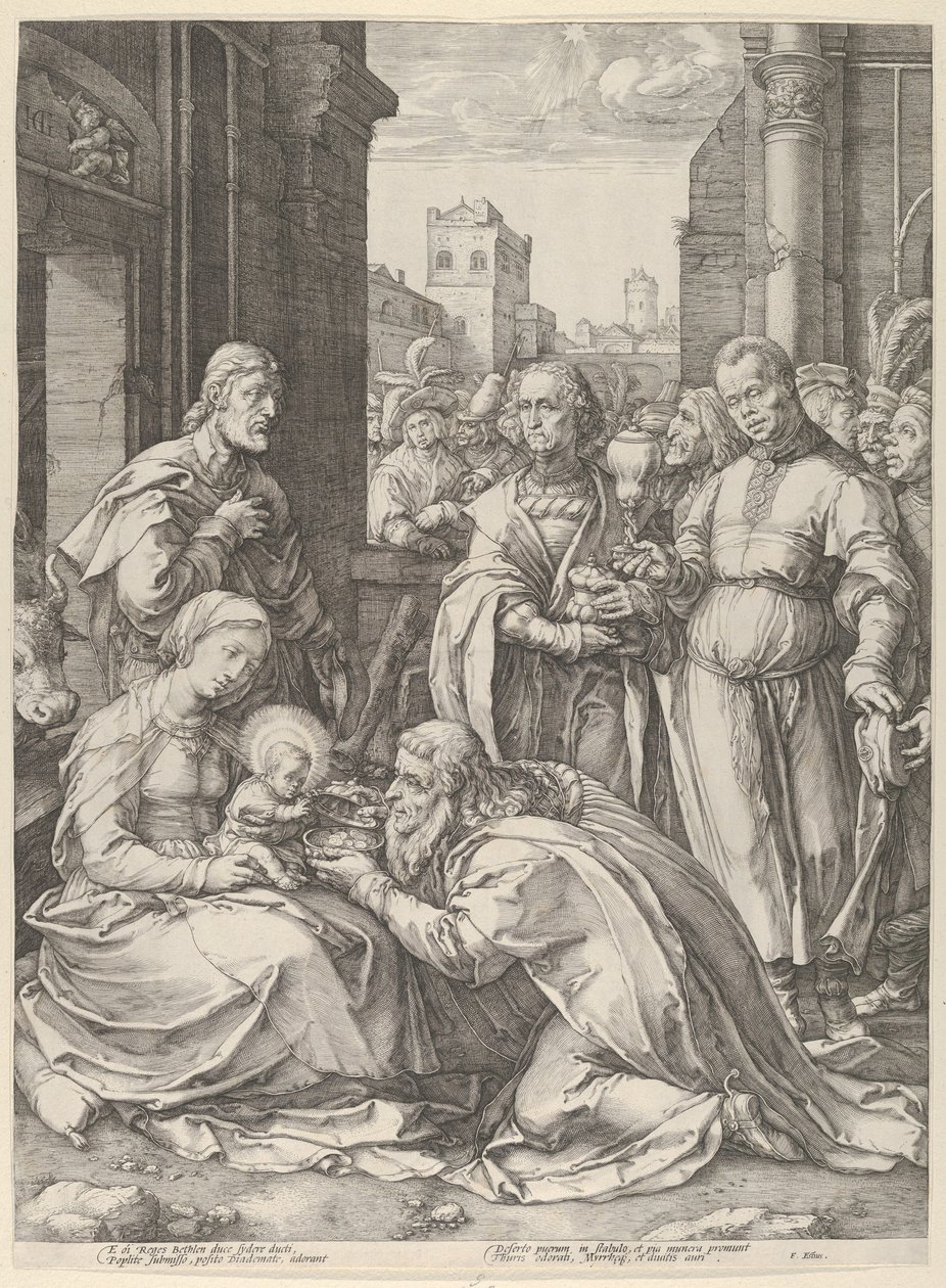 Adoración de los Magos, s.f. de Hendrik Goltzius