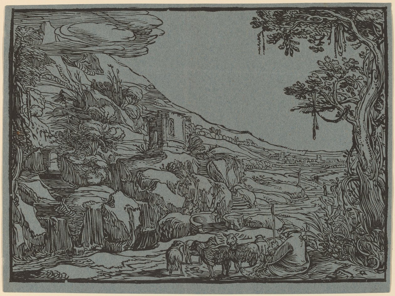Paisaje Arcadio de Hendrik Goltzius