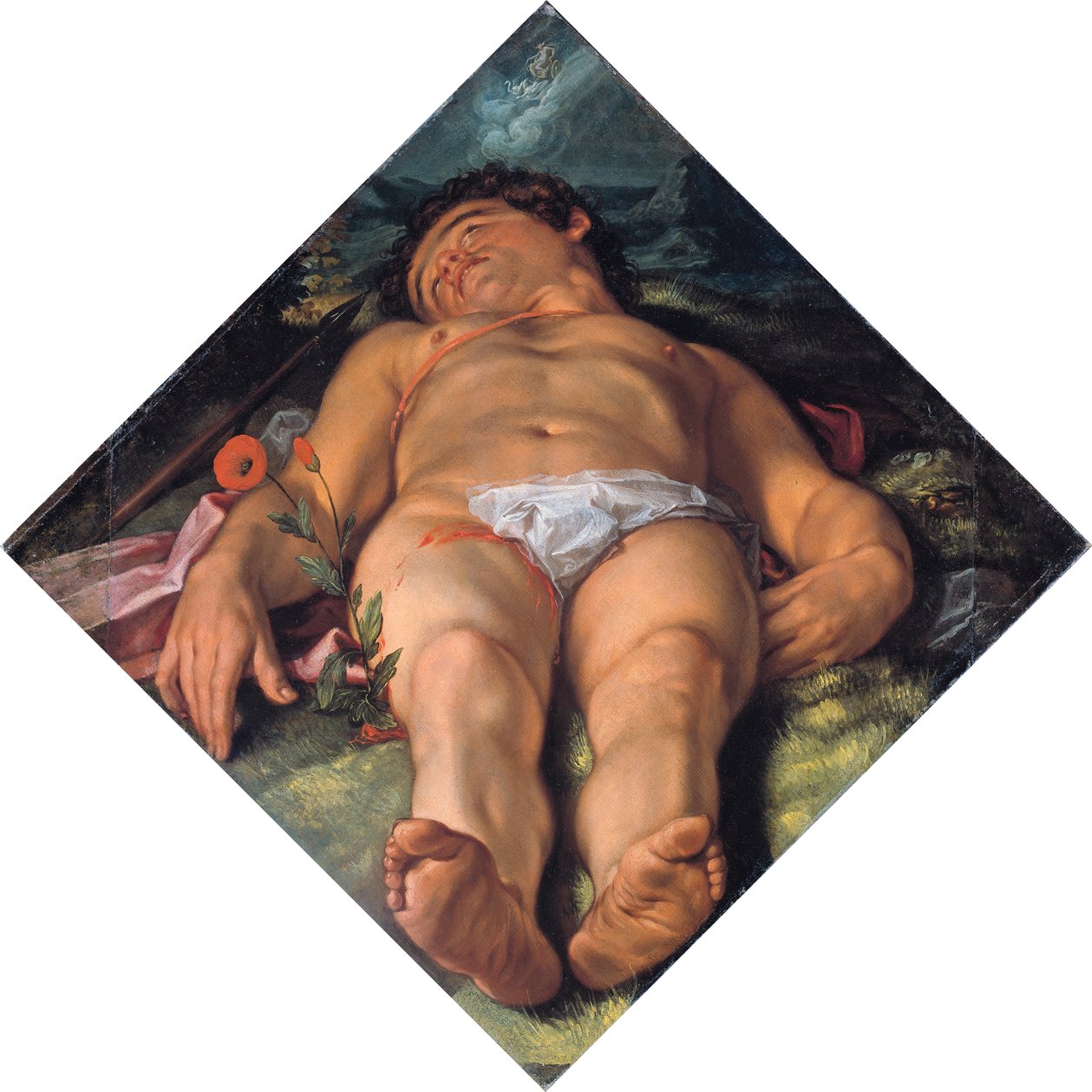 Adonis moribundo, 1609 de Hendrik Goltzius