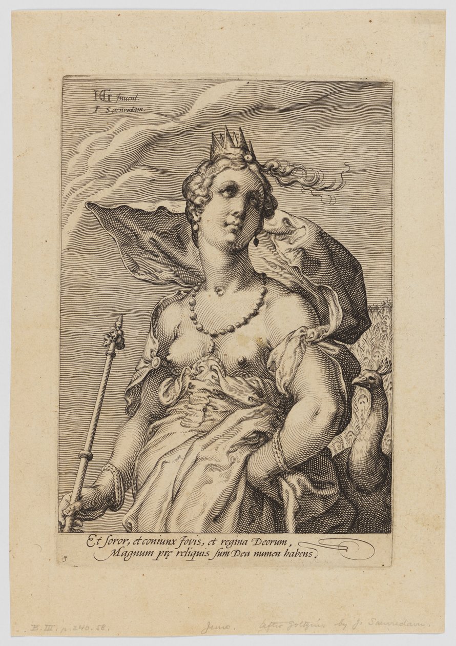 Juno, de las Tres Diosas de Hendrik Goltzius