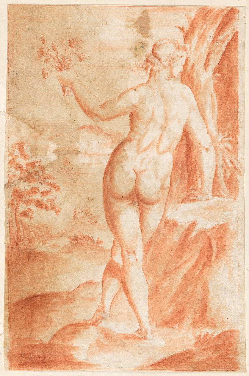 Estudio de una Figura Desnuda al Aire Libre de Hendrik Goltzius