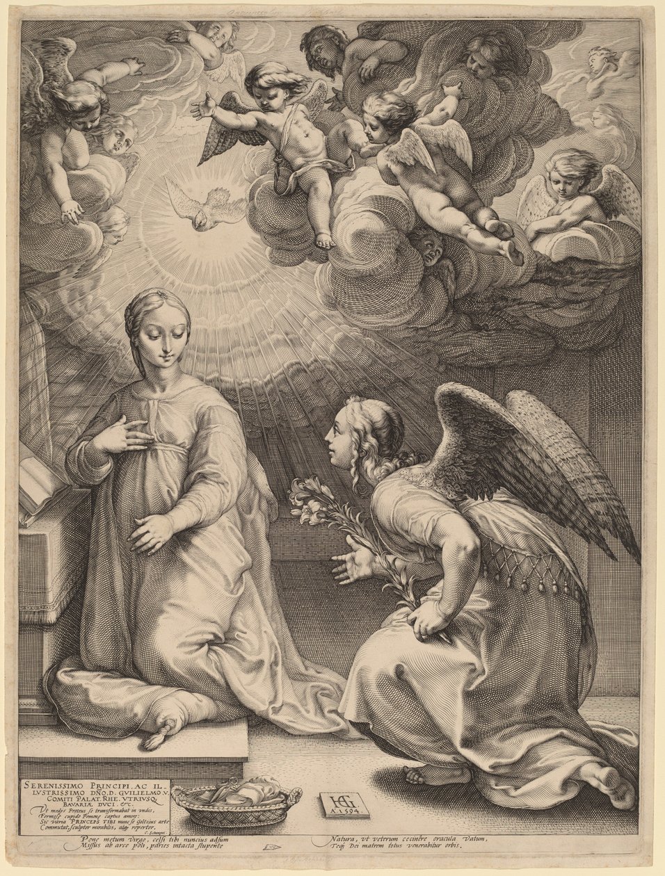 La Anunciación de Hendrik Goltzius