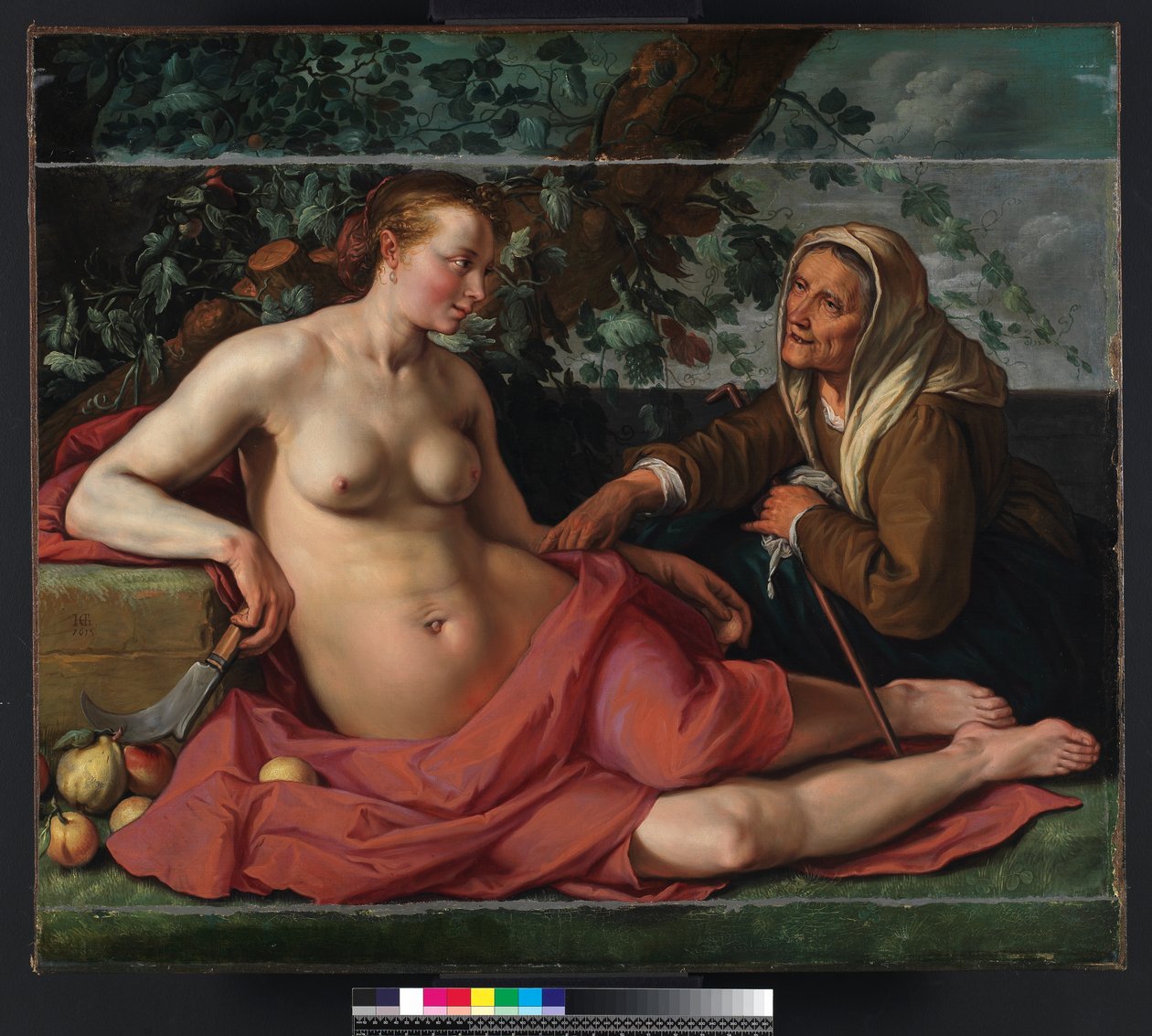 Vertumno y Pomona de Hendrik Goltzius