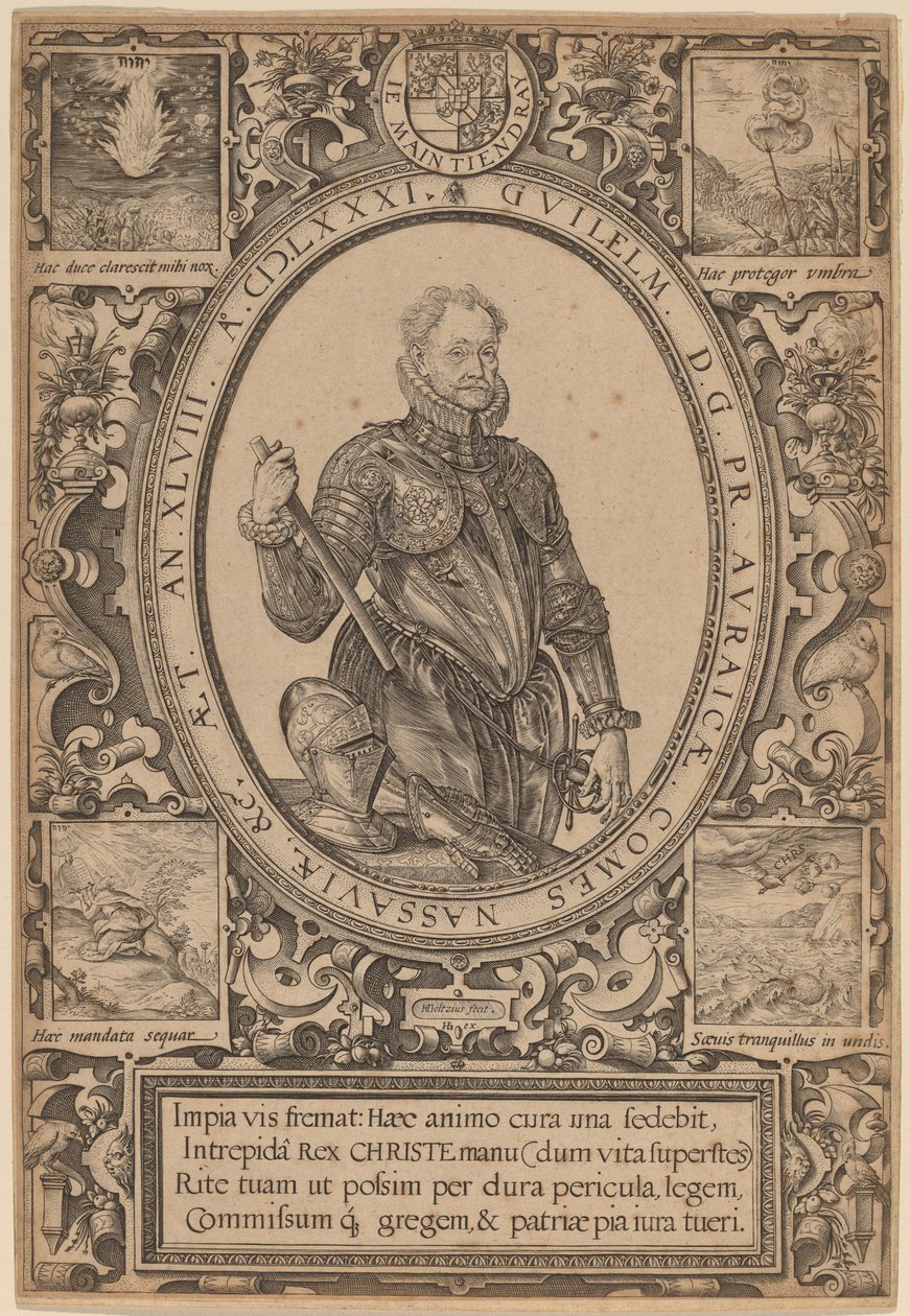 Guillermo, Conde de Nassau, Príncipe de Orange de Hendrik Goltzius