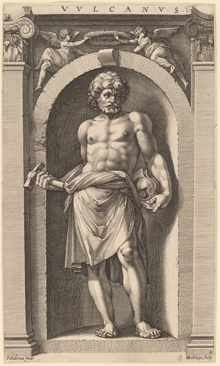 Vulcano de Hendrik Goltzius after Polidoro da Caravaggio