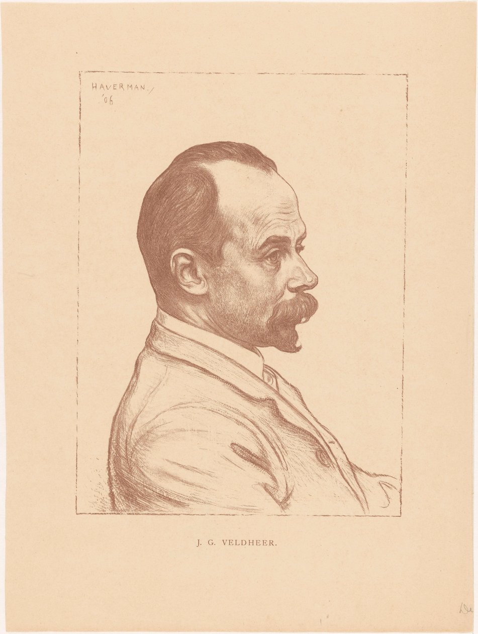 Retrato de Jacobus Gerardus Veldheer de Hendrik Johannes Haverman