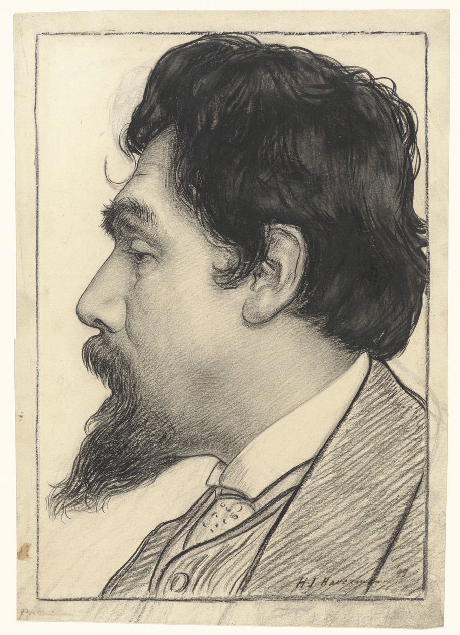 Retrato de Jan Toorop de Hendrik Johannes Haverman