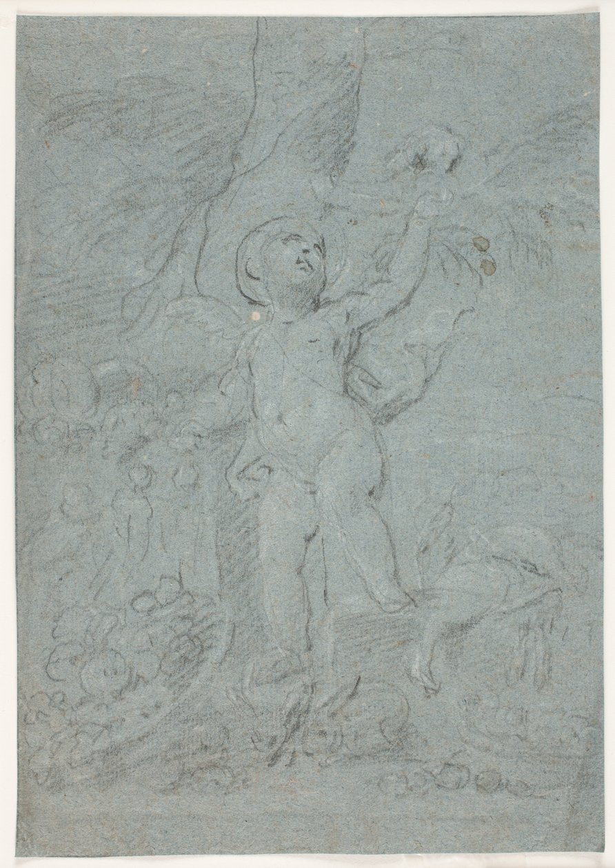 Cupido, jugando con animales de Hendrik Krock