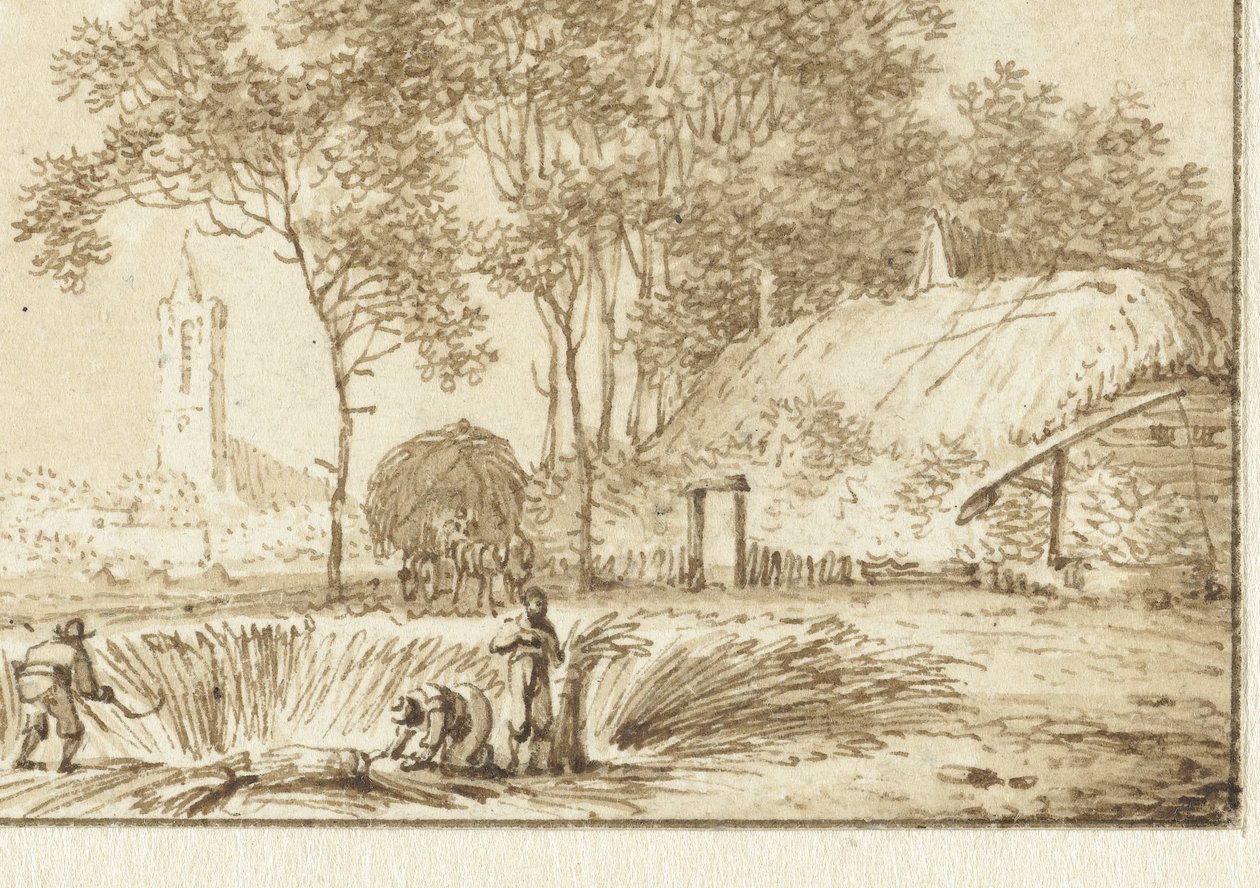 Cortacéspedes en una granja de Hendrik Meijer