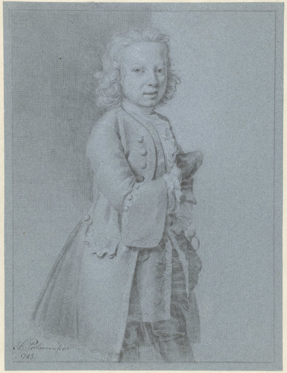 Retrato de un niño de pie de Hendrik Pothoven
