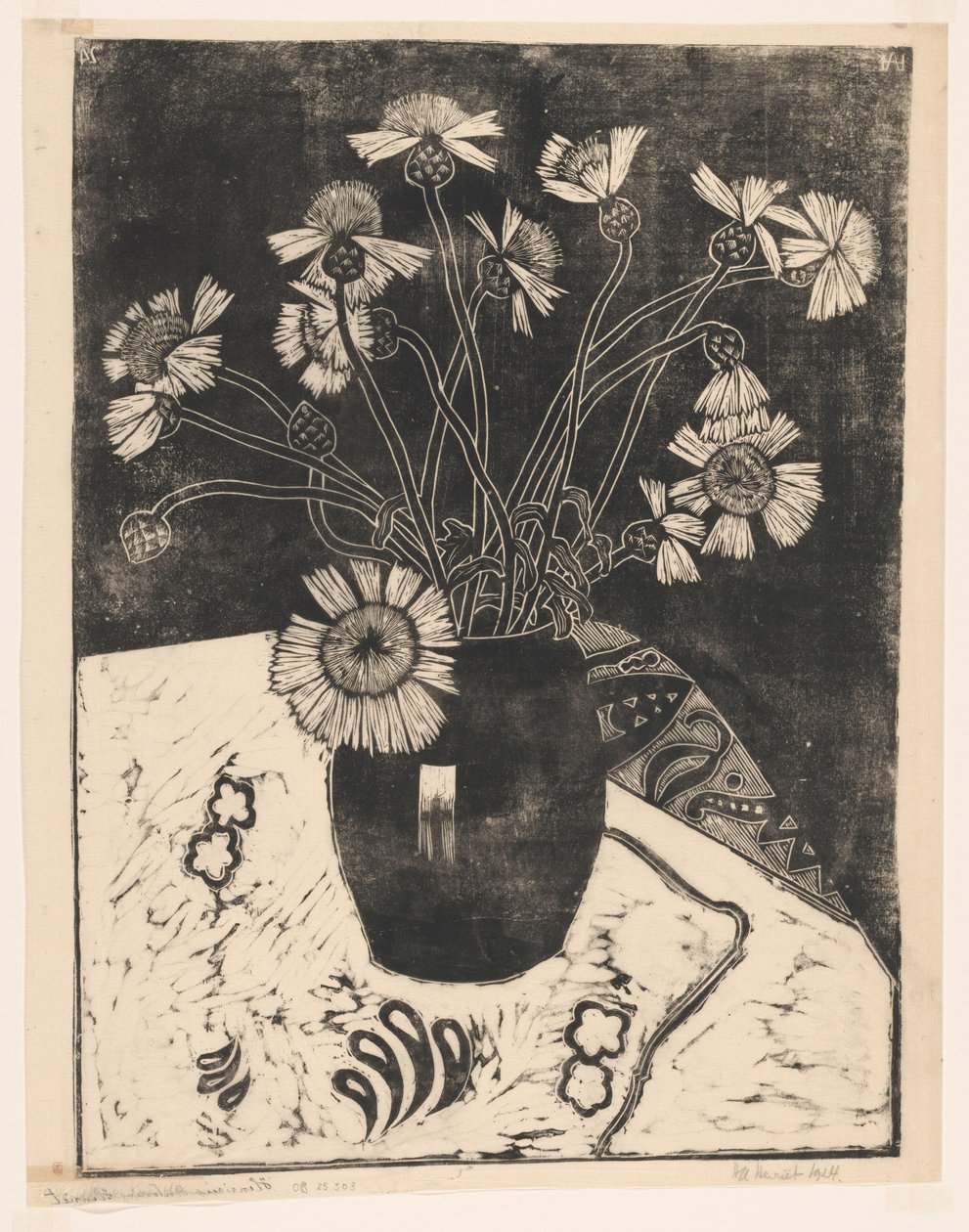 Flores en un jarrón de Henk Henriët (signed by artist)