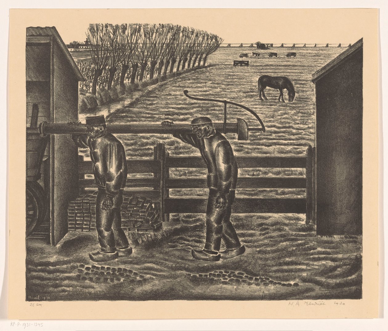 Agricultores con bomba de Henk Henriët