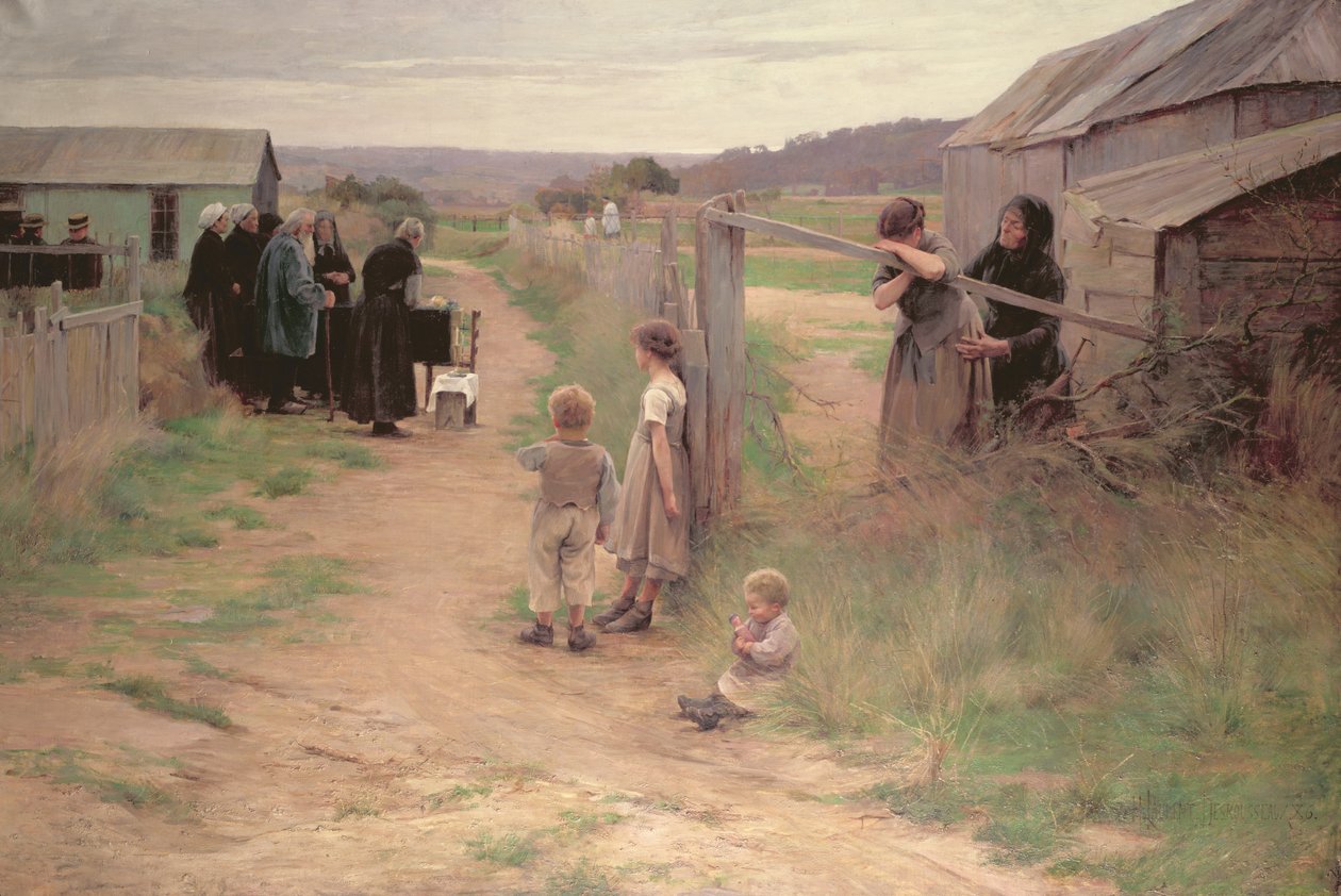 Funeral en Bresse, 1886 de Henri Alphonse Louis Laurent Desrousseaux