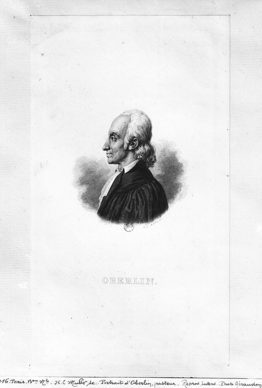 Retrato de Jean Frederic Oberlin (1740-1846) de Henri Charles Muller