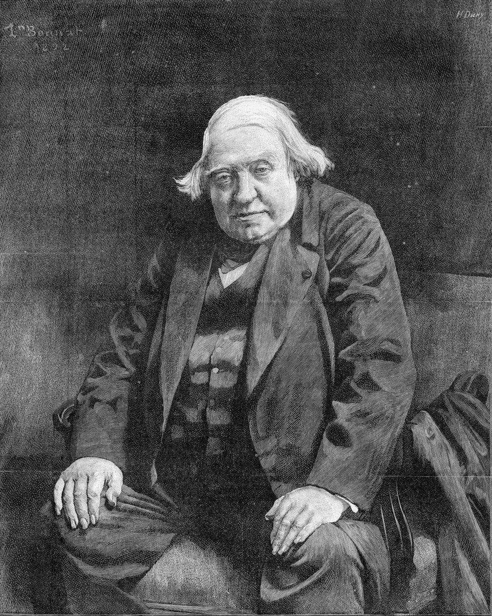 Retrato grabado de Henri Dochy d Bonnat